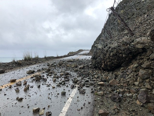 Hwy 1 Closed-Opened-Closed Again by Rock Slides