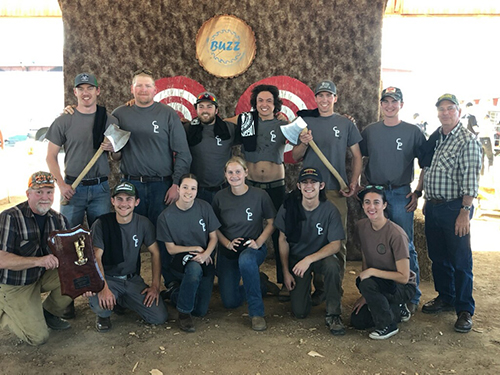 Poly Logging Team Takes First Place in Timbersports Competition