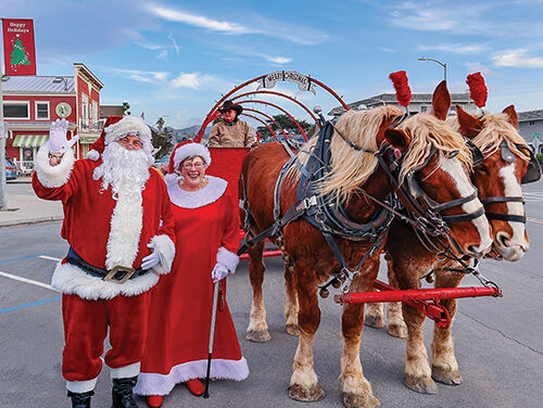 Mrs. Claus and Santa — A Cayucos Tradition